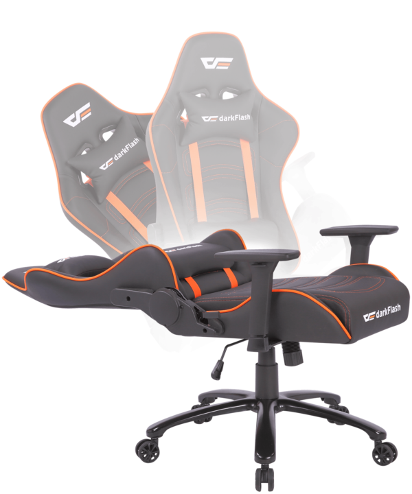 DarkFlash RC600 Gaming Chair – Black/Orange - Image 3