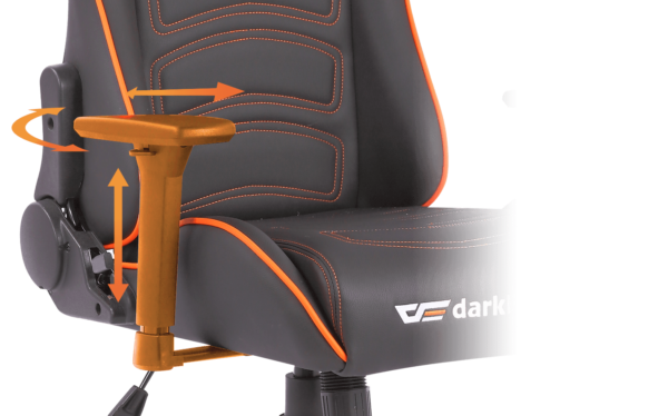 DarkFlash RC600 Gaming Chair – Black/Orange - Image 2