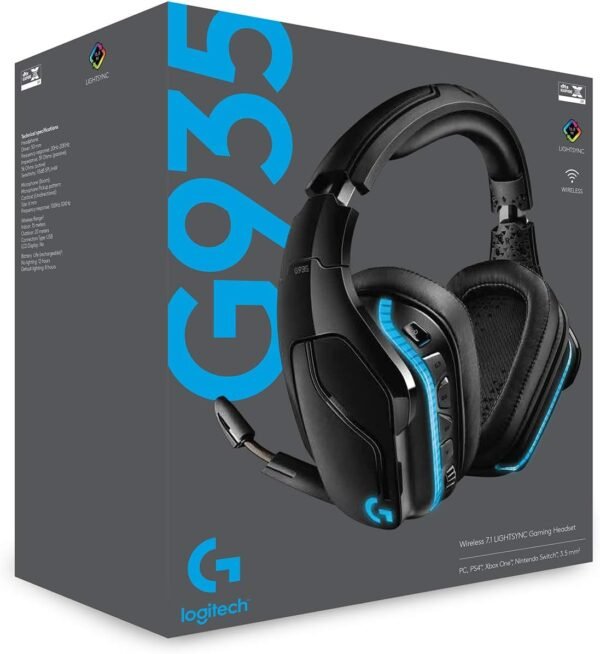 Logitech G935 Wireless DTS:X 7.1 Surround Sound LIGHTSYNC RGB PC Gaming Headset "OPENBOX" - Image 2