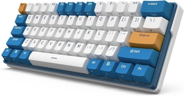ROYAL KLUDGE RK61 PLUS MECHANICAL GAMING KYEBOARD BLUE SWITCH Bluetooth/WIRELESS 2.4G/Wired RGB - BLUE KLEIN