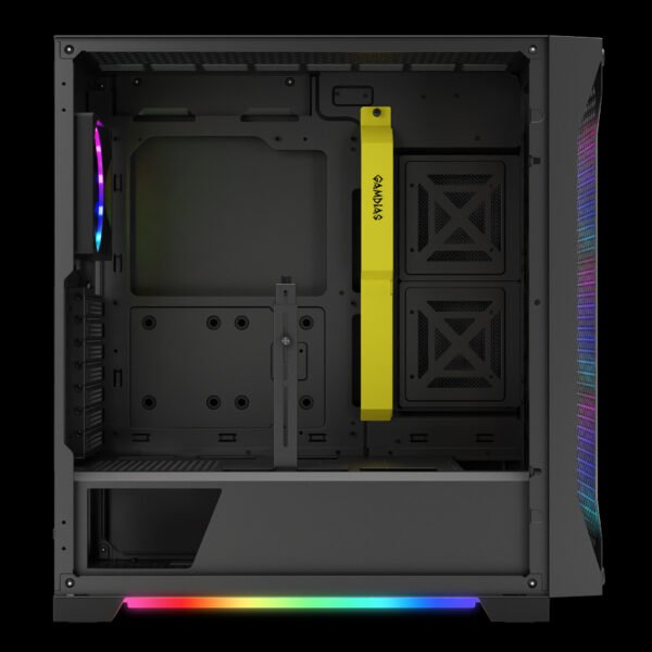 GAMDIAS ATHENA P1 MIDTOWER TG*1 / FAN*4 BLACK CASE - Image 2