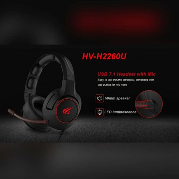 Havit HV-H2260U 7.1 USB Gaming Headset - Image 3