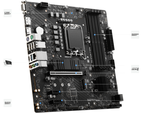 MSI Pro B760M-P DDR4 Motherboard - Image 2