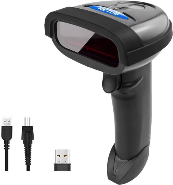 NETUM Wireless Barcode Scanner, 2 in 1 2.4G Wireless & USB Wired 1D Laser Barcode